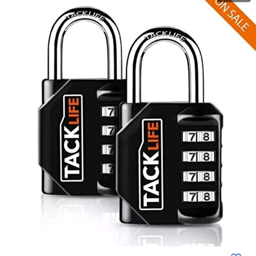 BNIB Padlock Tacklife Luggage Locks HCL1B 4 Digit Combination Lock